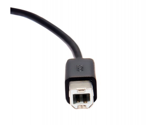 Кабель Greenconnect  1.0m USB 2.0, AM/BM, черный, 28/28 AWG, экран, армированный, морозостойкий, GCR-UPC5M-BB2S-1.0m