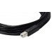 Кабель Greenconnect  1.0m USB 2.0, AM/BM, черный, 28/28 AWG, экран, армированный, морозостойкий, GCR-UPC5M-BB2S-1.0m