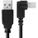 Кабель Greenconnect  1.8m USB 2.0, AM/BM угловой, черный, 28/28 AWG, экран, армированный, морозостойкий, GCR-UPC3M2-BB2S-1.8m