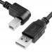 Кабель Greenconnect  3.0m USB 2.0, AM/BM угловой, черный, 28/28 AWG, экран, армированный, морозостойкий, GCR-UPC3M2-BB2S-3.0m