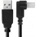 Кабель Greenconnect  3.0m USB 2.0, AM/BM угловой, черный, 28/28 AWG, экран, армированный, морозостойкий, GCR-UPC3M2-BB2S-3.0m