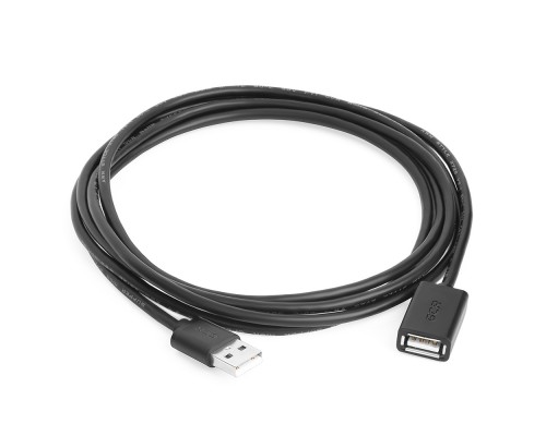 Удлинитель Greenconnect 1.5m USB 2.0, AM/AF, черный, 28/28 AWG, экран, армированный, морозостойкий, GCR-UEC6M-BB2S-1.5m