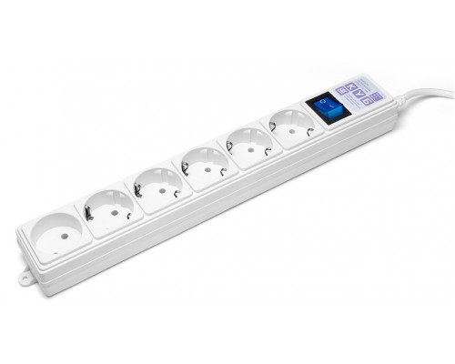 Фильтр Surge protector Power Cube 1,9 m 6 outlets (white) 16A / 3,5kVt