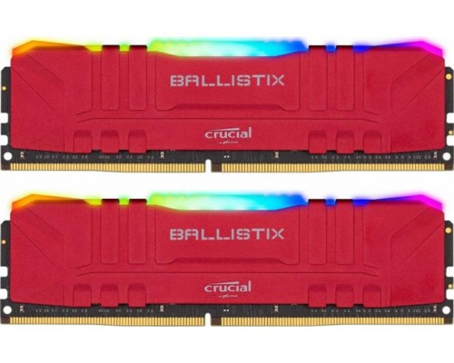 Оперативная память Crucial 32GB Kit (16GBx2) DDR4 3600MT/s CL16 Unbuffered DIMM 288 pin Ballistix Red RGB