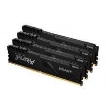 Оперативная память Kingston 128GB 3000MHz DDR4 CL16 DIMM (Kit of 4) FURY Beast Black                                                                                                                                                                      