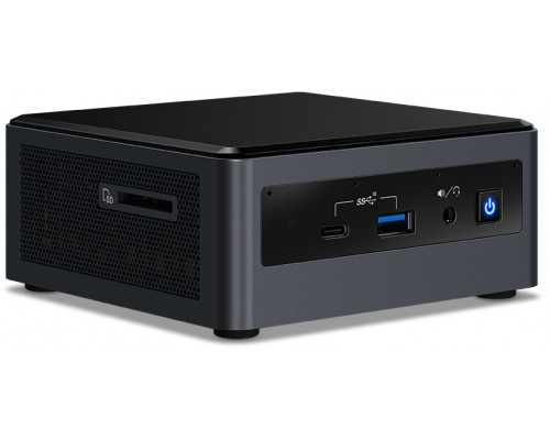 Платформа Intel NUC, Intel Core i7-10710U, 4.7 GHz Turbo, DDR4-2666 SODIMM (up to 64Gb max), VGA Intel UHD Graphics (USB-C(DP1.2)+HDMI 2.0a), 4xUSB3.1, 1x m.2 SSD, 1x2.5HDD, GBL, WiFi+BT, SDXC slot, Black,VESA, powercord EU, IR-port, Kensingto