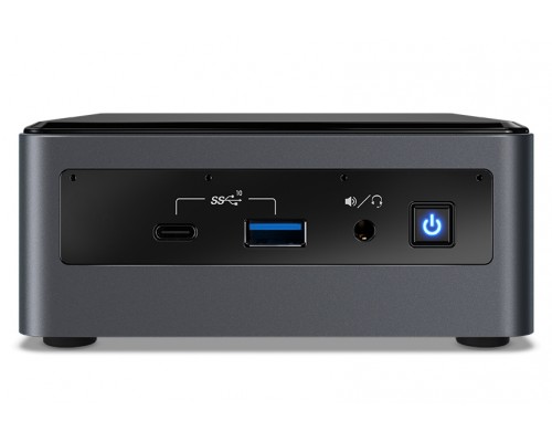 Платформа Intel NUC, Intel Core i7-10710U, 4.7 GHz Turbo, DDR4-2666 SODIMM (up to 64Gb max), VGA Intel UHD Graphics (USB-C(DP1.2)+HDMI 2.0a), 4xUSB3.1, 1x m.2 SSD, 1x2.5HDD, GBL, WiFi+BT, SDXC slot, Black,VESA, powercord EU, IR-port, Kensingto