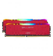 Модуль памяти CRUCIAL Ballistix RGB Gaming DDR4 Общий объём памяти 16Гб Module capacity 8Гб Количество 2 3600 МГц Множитель частоты шины 16 1.35 В RGB красный BL2K8G36C16U4RL                                                                            