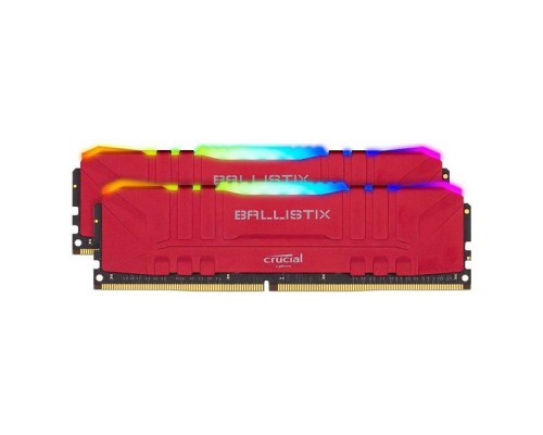Модуль памяти CRUCIAL Ballistix RGB Gaming DDR4 Общий объём памяти 16Гб Module capacity 8Гб Количество 2 3600 МГц Множитель частоты шины 16 1.35 В RGB красный BL2K8G36C16U4RL