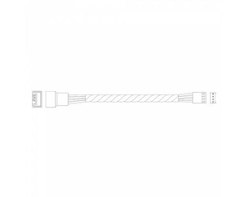 Кабель KY524,  Кабель питания Molex-To-FDD Connector, Molex(Male, 4pin) - FDD (Female, 4pin), 20 cm