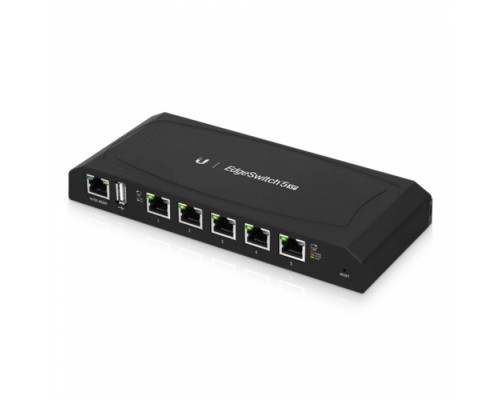 PoE-коммутатор, EdgeSwitch 5XP [ES-5XP-EU] Ubiquiti 5х 1G RJ45, раздача 55 Вт