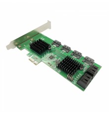 Контроллер Speed Dragon FG-EST26A-1-3L01 PCI-E SATA 6G 8 port CARD, Asmedia ASM1182E+2*ASM1064                                                                                                                                                            