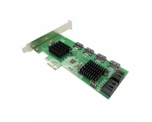 Контроллер Speed Dragon FG-EST26A-1-3L01 PCI-E SATA 6G 8 port CARD, Asmedia ASM1182E+2*ASM1064