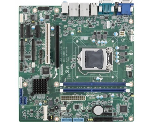 Материнская плата AIMB-505L-00A1E, Socket LGA1151 для Intel Core i7/i5/i3, MicroATX with VGA/DP/DVI-D/LVDS, 10 COM, 8 USB 3.0, 6 USB 2.0, Dual LAN Advantech