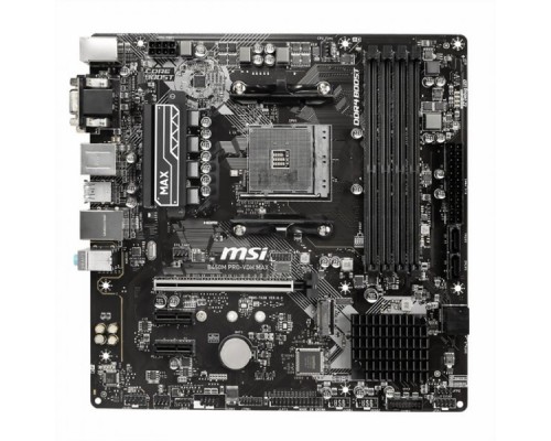 Материнская плата B450M PRO-VDH MAX, Socket AM4, AMD®B450, 4xDDR4-2667, 1xPCI-Ex16x, 2xPCI-Ex1x, D-SUB+DVI-D+HDMI, 4xSATA3(RAID 0/1/10), 1xM.2, 8 Ch Audio, GLan, (4+4)xUSB2.0, (4+2)xUSB3.2, 1xPS/2, mATX, RTL