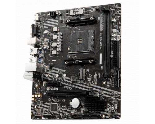 Материнская плата A520M PRO-VH ,mATX, Socket AM4, AMD® A520, 2xDDR4-4600, HDMI+VGA, 1xPCI-Ex16x, 1xPCI-Ex1x, 4xSATA3(RAID 0/1/10), 1xM.2, 8 Ch Audio, GLan, (2+4)xUSB2.0, (4+2)xUSB3.2, 2xPS/2