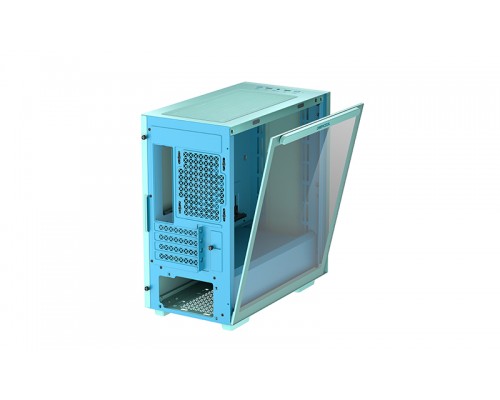 Корпус Deepcool MACUBE 110 GRBL без БП, боковое окно (закаленное стекло), голубой, mATX