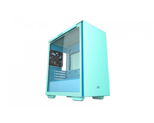 Корпус Deepcool MACUBE 110 GRBL без БП, боковое окно (закаленное стекло), голубой, mATX