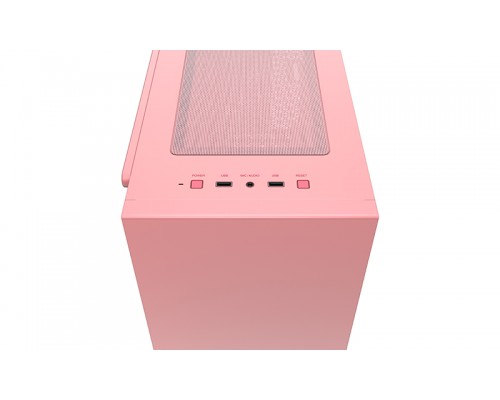 Корпус Deepcool MACUBE 110 PKRD без БП, боковое окно (закаленное стекло), розовый, mATX