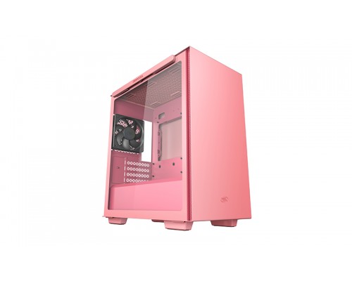 Корпус Deepcool MACUBE 110 PKRD без БП, боковое окно (закаленное стекло), розовый, mATX