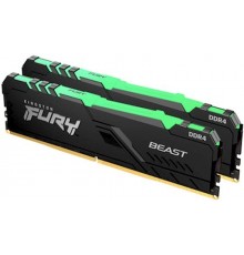 Модуль памяти DDR4 Kingston 32Gb KIT (16GbX2) 3600MHz FURY Beast RGB CL18 [KF436C18BBAK2/32]                                                                                                                                                              