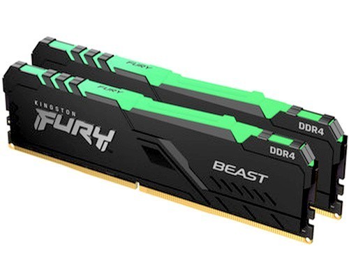 Модуль памяти DDR4 Kingston 32Gb KIT (16GbX2) 3600MHz FURY Beast RGB CL18 [KF436C18BBAK2/32]