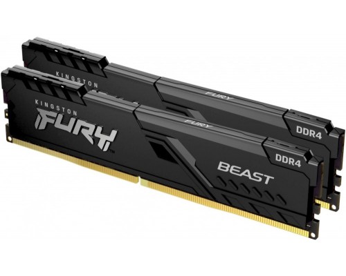 Модуль памяти DDR4 Kingston 32Gb KIT (16GbX2) 3200MHz FURY Beast CL16 [KF432C16BB1K2/32]