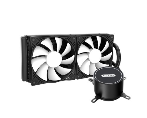 Комплект водяного охлаждения PCCooler GI-CL240vc LGA2066/2011/1366/115х/775/TR4/AM4/FM1/2/2+/AM2/2+/3/3+ (8шт/кор, TDP 250W, 2х120mm FIXED LED PWM FAN) RET