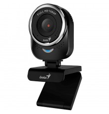 Веб-камера GENIUS QCam 6000, black, Full-HD 1080p webcam, universal clip, 360 degree swivel, USB, built-in microphone, rotation 360 degree, tilt 90 degree                                                                                                