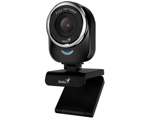 Веб-камера GENIUS QCam 6000, black, Full-HD 1080p webcam, universal clip, 360 degree swivel, USB, built-in microphone, rotation 360 degree, tilt 90 degree