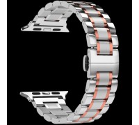 Универсальный ремешок из нержавеющей стали для часов 20 mm LYAMBDA CETUS DSG-11-20-SR Silver/Rose Gold                                                                                                                                                    