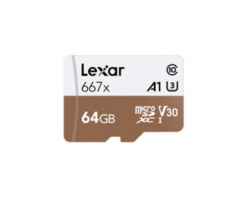 Карта памяти LEXAR 64GB Professional 667x SDXC UHS-I cards, up to 100MB/s read 60MB/s write C10 V30 U3 EAN: 843367119349