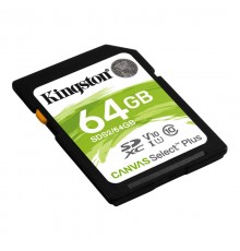 Карта памяти Kingston 64GB SDXC Canvas Select Plus 100R C10 UHS-I U1 V10 EAN: 740617297973                                                                                                                                                                