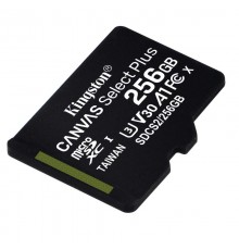 Карта памяти Kingston 256GB microSDXC Canvas Select Plus 100R A1 C10 Single Pack w/o ADP EAN: 740617299168                                                                                                                                                