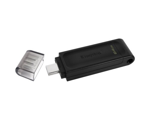 Носитель информации USB-флэш Kingston 64GB USB-C 3.2 Gen 1 DataTraveler 70 EAN: 740617305302