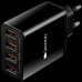 Зарядное устройство CANYON H-06 Universal 4xUSB AC charger (in wall) with over-voltage protection, Input 100V-240V, Output 5V-5A, with Smart IC, black glossy color+orange plastic part of USB, 96.8*52.48*28.5mm, 0.09kg