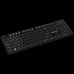 Клавиатура CANYON 2.4GHZ wireless keyboard, 104 keys, slim design, chocolate key caps, RU layout (black), 425*130*235mm, 0.398kg