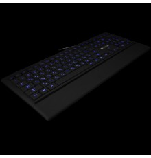 Клавиатура CANYON Stylish slim USB multimedia keyboard, LED backlight, 111 keys, Black, cable length 1.58m, 431*178*11.85, 0.71kg, RU layout                                                                                                              