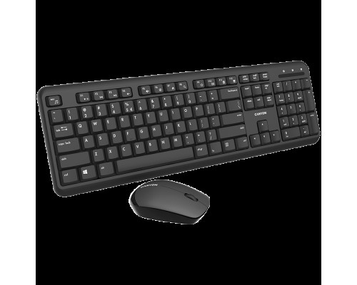 Клавиатура Wireless combo set,Wireless keyboard with Silent switches,105 keys,RU layout,optical 3D Wireless mice 100DPI black