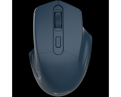 Мышь CANYON 2.4GHz Wireless Optical Mouse with 4 buttons, DPI 800/1200/1600, Dark Blue, 115*77*38mm, 0.064kg