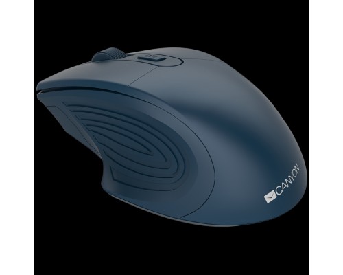 Мышь CANYON 2.4GHz Wireless Optical Mouse with 4 buttons, DPI 800/1200/1600, Dark Blue, 115*77*38mm, 0.064kg