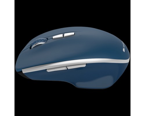 Мышь Canyon  2.4 GHz  Wireless mouse ,with 7 buttons, DPI 800/1200/1600, Battery: AAA*2pcs,Blue,72*117*41mm, 0.075kg