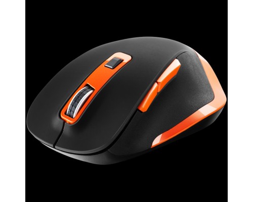 Мышь CANYON MW-14 2.4Ghz Wireless mouse, with 6 buttons,DPI 800/1200/1600/2000/2400,Battery:AAA*2 pcs , Black-Orange119.6*81.1*43.3mm86.8g