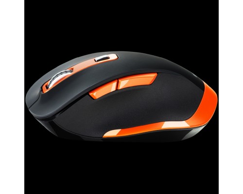 Мышь CANYON MW-14 2.4Ghz Wireless mouse, with 6 buttons,DPI 800/1200/1600/2000/2400,Battery:AAA*2 pcs , Black-Orange119.6*81.1*43.3mm86.8g