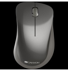 Мышь Canyon  2.4 GHz  Wireless mouse ,with 3 buttons, DPI 1200, Battery:AAA*2pcs,Dark Gray ,67*109*38mm,0.063kg                                                                                                                                           