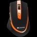 Мышь CANYON MW-13 2.4 GHz Wireless mouse ,with 6 buttons, DPI 800/1200/1600/2000/2400, Battery:AAA*2pcs ,Black-Orange 77.4*120.6*40.5mm 79g,