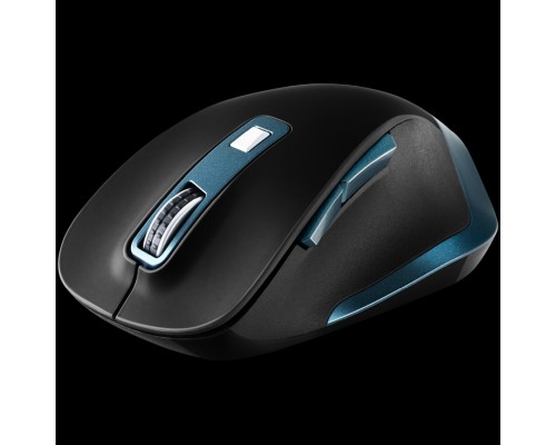 Мышь CANYON MW-14 2.4Ghz Wireless mouse, with 6 buttons,DPI 800/1200/1600/2000/2400,Battery:AAA*2 pcs , Black-blue 119.6*81.1*43.3mm86.8g