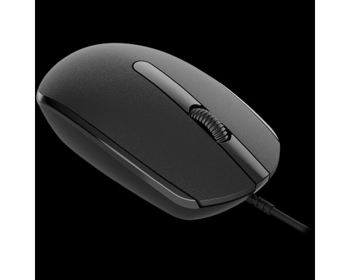 Мышь Canyon Wired  optical mouse with 3 buttons, DPI 1000, with 1.5M USB cable, black, 65*115*40mm, 0.1kg