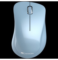 Мышь Canyon  2.4 GHz  Wireless mouse ,with 3 buttons, DPI 1200, Battery:AAA*2pcs  ,Blue67*109*38mm 0.063kg                                                                                                                                                