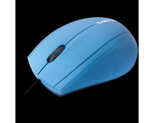 Мышь Wired Optical Mouse with 3 keys, DPI 1000 With 1.5M USB cable,Light Blue,size 72*108*40mm,weight:0.077kg